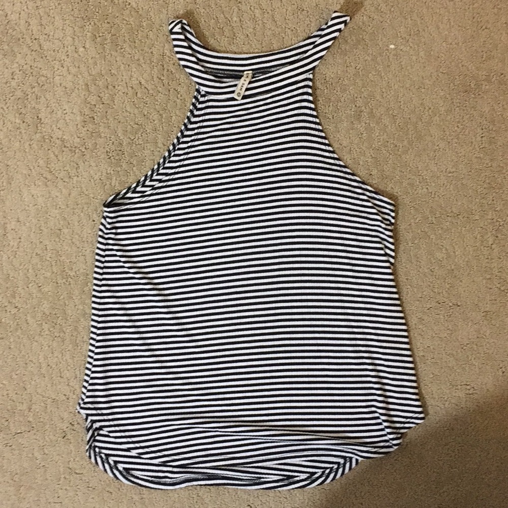 Stripped Halter T-Shirt